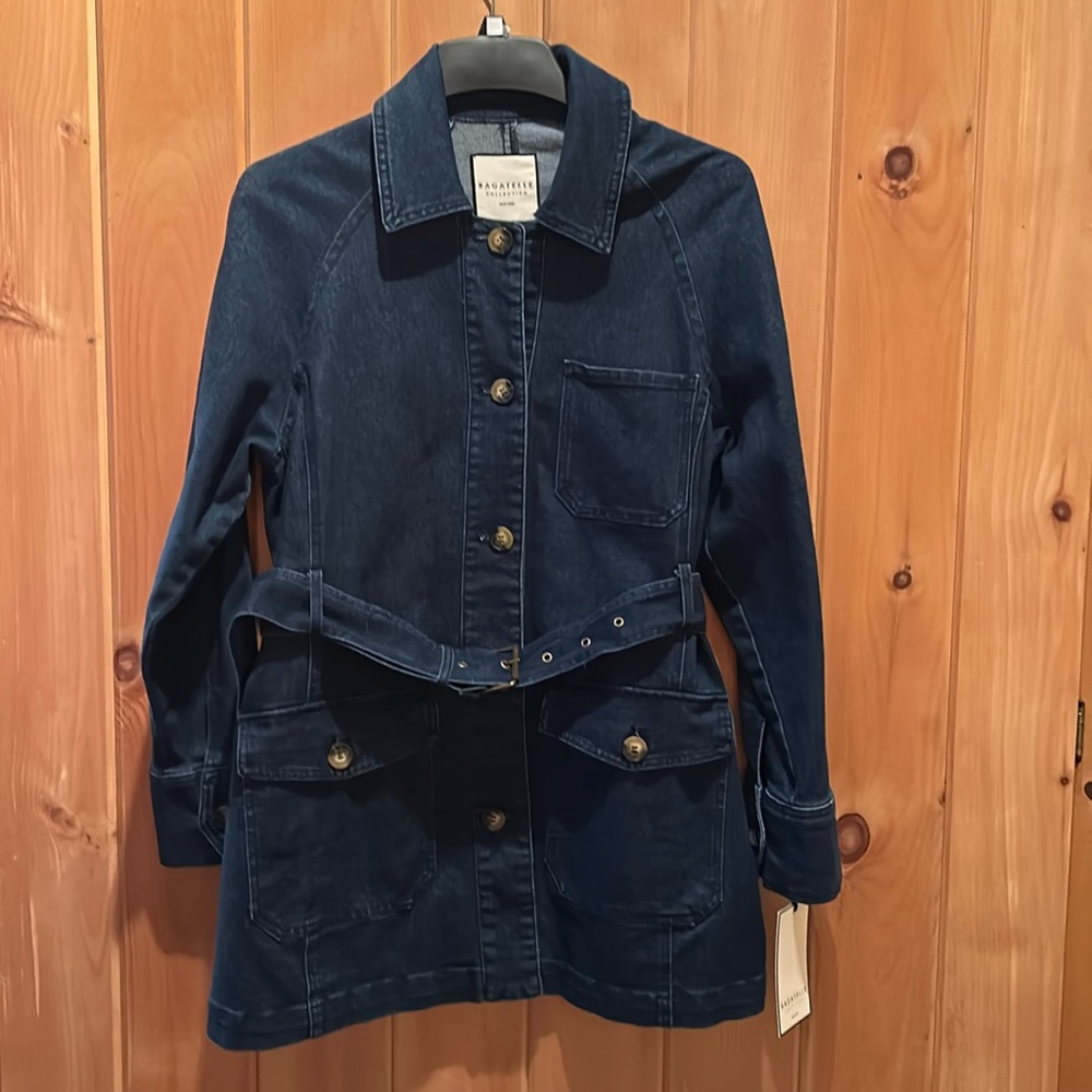 Bagatelle denim trench coat, L